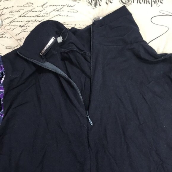 Elie Tahari Carrie Mock-Neck Sheer Blouse - Picture 9 of 10